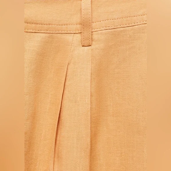Mango Wide Leg Orange Pants for Women - Picture 7 of 11